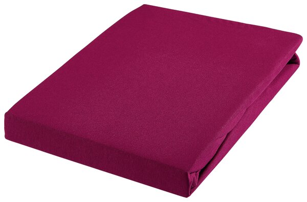 ELASTICKÉ PROSTĚRADLO, žerzej, bobulová, 140-160/200-220 cm Novel - Prostěradla, Online Only