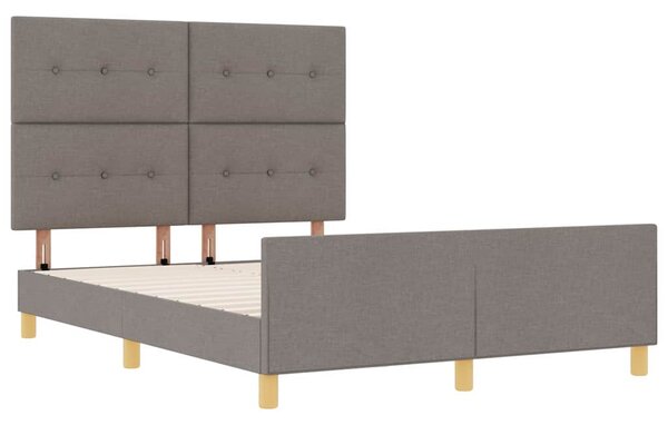 Rám postele s čelo Taupe 140 x 190 cm textil 3344729