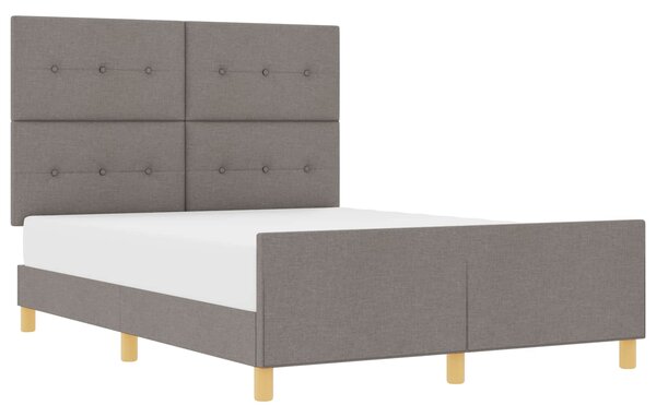 Rám postele s čelo Taupe 140 x 190 cm textil 3344729