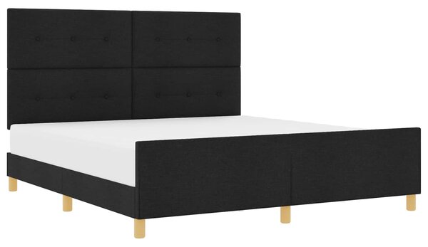 Rám postele s čelo Černá 180 x 200 cm textil 3344748