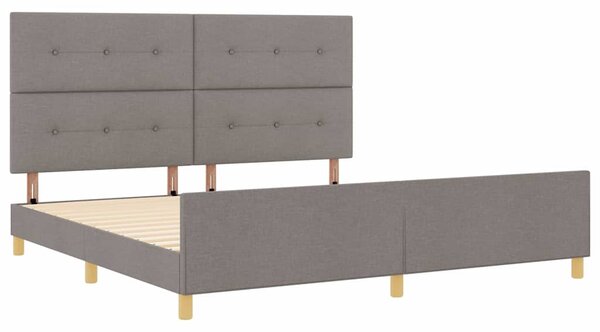 Rám postele s čelo Taupe 200 x 200 cm textil 3344757
