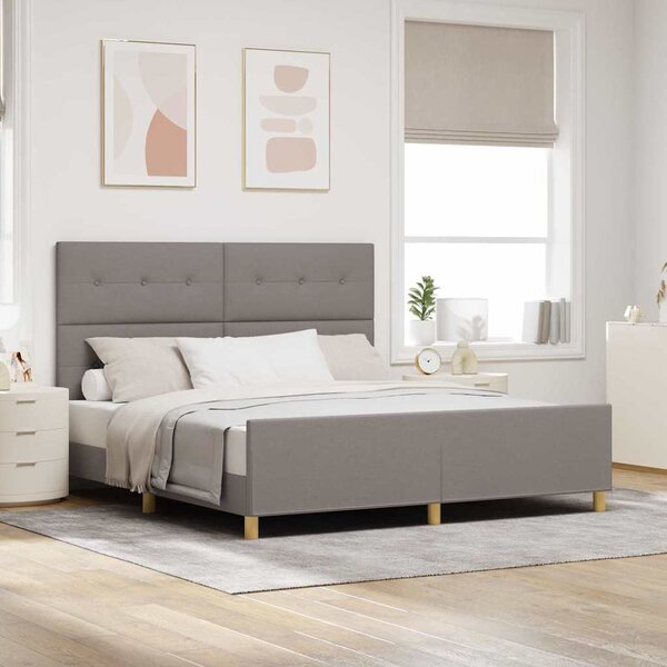 Rám postele s čelo Taupe 180 x 200 cm textil 3344750