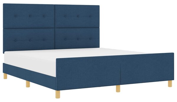 Rám postele s čelo Modrá 180 x 200 cm textil 3344752