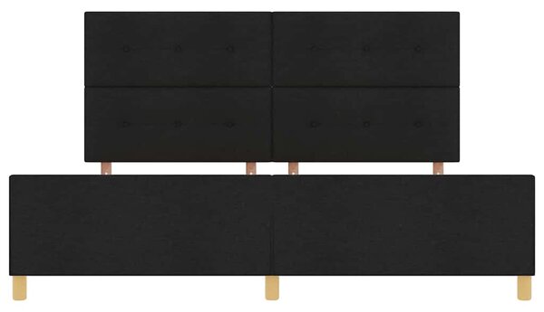 Rám postele s čelo Černá 200 x 200 cm textil 3344755