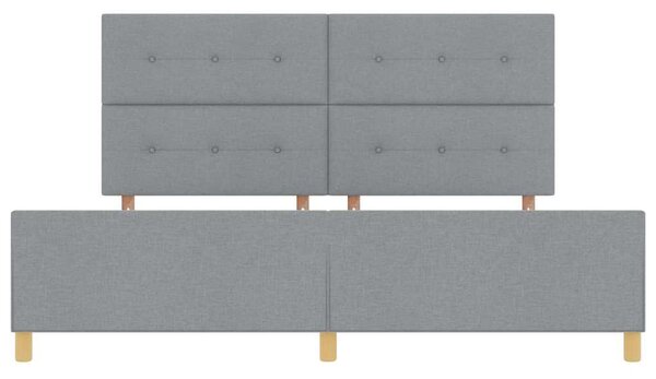 Rám postele s čelo Světle šedá 200 x 200 cm textil 3344753
