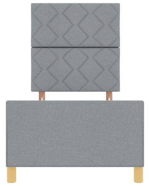 Rám postele s čelo Světle šedá 80 x 200 cm textil 3344760