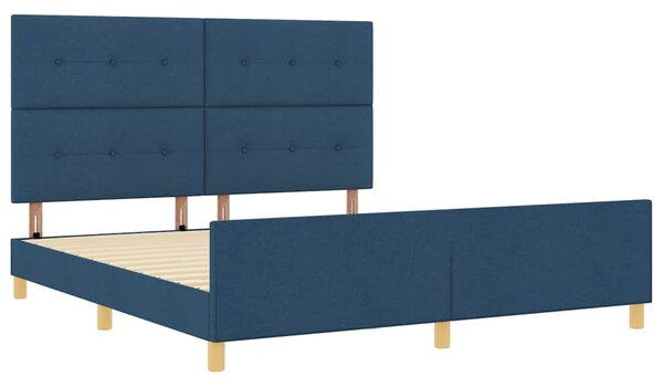 Rám postele s čelo Modrá 180 x 200 cm textil 3344752