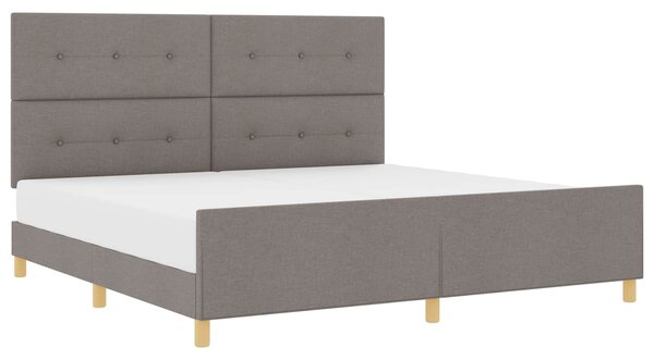 Rám postele s čelo Taupe 200 x 200 cm textil 3344757