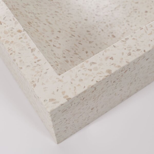 Umyvadlo z terrazzo Kave Home Sunday, 45 x 40 cm