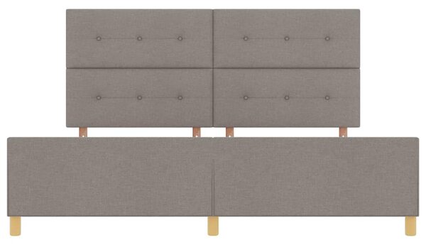 Rám postele s čelo Taupe 200 x 200 cm textil 3344757