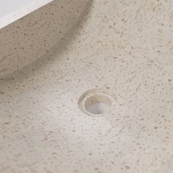 Umyvadlo z terrazzo Kave Home Sunday, 45 x 40 cm