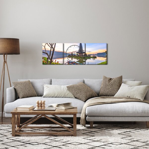 Obraz - Chrám Shaivite (s hodinami) (90x30 cm)