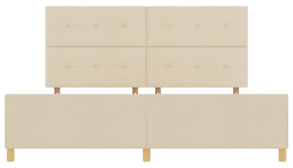 Rám postele s čelo Krémová 200 x 200 cm textil 3344758