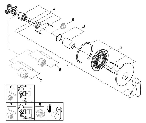 Grohe Start sprchová baterie pod omítku StarLight Chrome 32590002