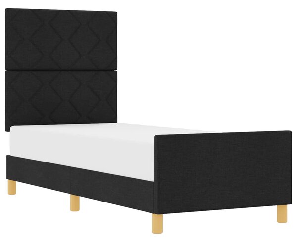 Rám postele s čelo Černá 80 x 200 cm textil 3344762