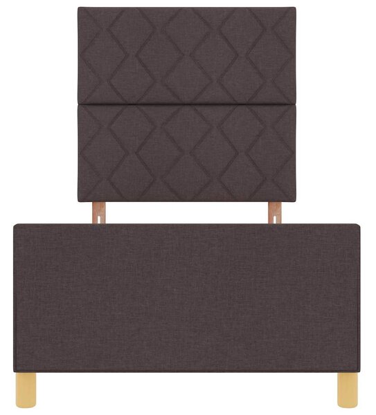 Rám postele s čelo Tmavě hnědá 90 x 190 cm textil 3344770