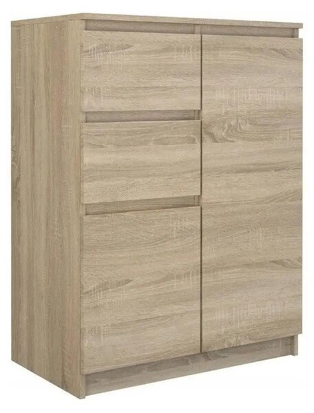 Topeshop 2D2S SONOMA, Dub, 2 zásuvka/zásuvek, Dřevotřískové desky, Jednobarevný, Moderní, Dřevotřískové desky
