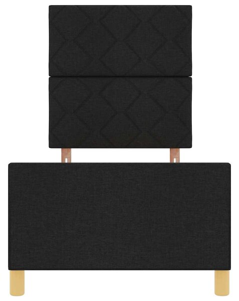 Rám postele s čelo Černá 80 x 200 cm textil 3344762