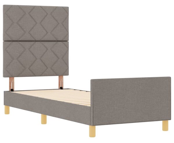 Rám postele s čelo Taupe 80 x 200 cm textil 3344764