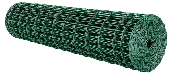 Zahradní plot SucceBuy, 1,2 x 25 m, drátěný plot 2,1 mm, pozinkovaný ocelový drát, ideální pro skot, prasata a ovce, vinylový drátěný plot pro výběhy zvířat, klece a zahrady, zelená barva