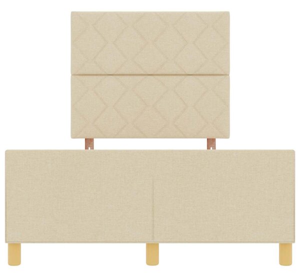 Rám postele s čelo Krémová 120 x 200 cm textil 3344800