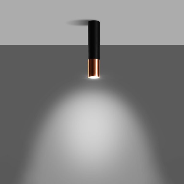 Sollux Lighting Stropní svítidlo LOOPEZ černá/měď