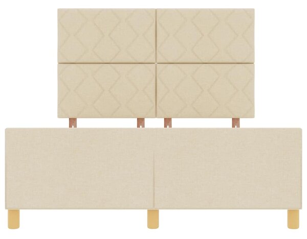 Rám postele s čelo Krémová 160 x 200 cm textil 3344821