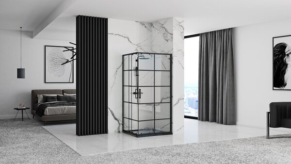 Sprchový kout REA CONCEPT 80x100 - černý