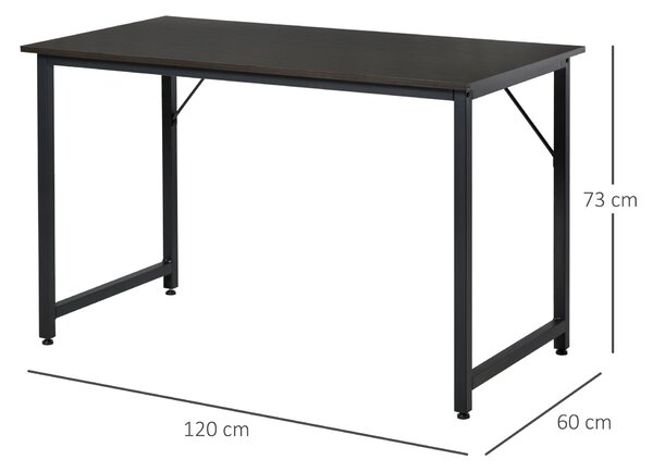 HOMCOM Stůl do kanceláře a na jídelnu s nastavitelnýma nohama, počítačový/studijní stůl, 120x60x73cm, nosnost 70kg | Aosom