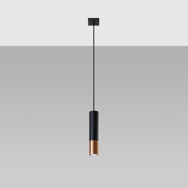 Sollux Lighting Závěsné svítidlo LOOPEZ 1 černá/měď