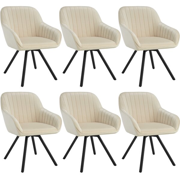 Tectake® Otočné křeslo Snug čalouněné, sametový vzhled 58 x 58 x 82 cm
