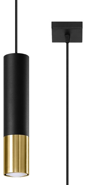 Sollux Lighting Závěsné svítidlo LOOPEZ 1 černá/zlatá