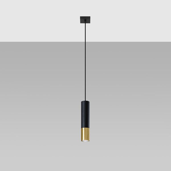 Sollux Lighting Závěsné svítidlo LOOPEZ 1 černá/zlatá