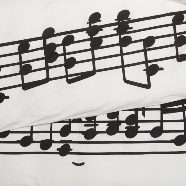 Povlečení KLASIK DESIGN melody bíločerná 140 x 200/70 x 90 cm