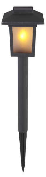 Globo 33577-3 solární svítidlo lucerna zapichovací, efekt ohně, 3 ks v balení LED 10x0,1W 1800K, včetne baterie 1xAAA 1,2V 200mAh Ni-Mh, IP44, černá, satinovaná