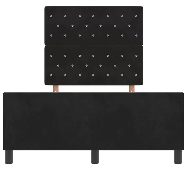 Postel s boxspringem s čelo Černá 120 x 200 cm samet 3344863