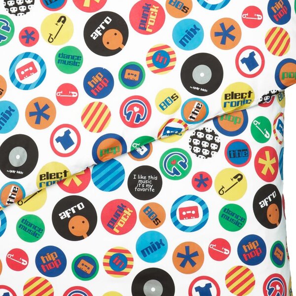 Povlečení KLASIK DESIGN music bílobarevná 140 x 200/70 x 90 cm