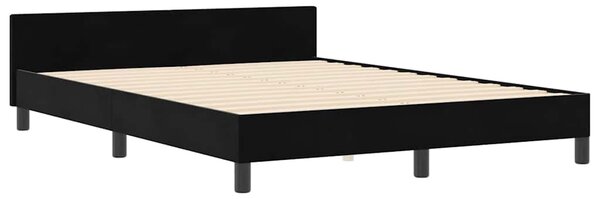 Postel s boxspringem s čelo Černá 180 x 200 cm samet 3345025