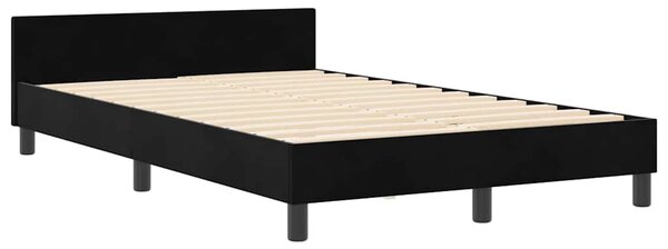 Postel s boxspringem s čelo Černá 120 x 200 cm samet 3344863