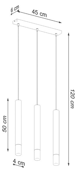 Sollux Lighting Závěsné svítidlo WEZYR 3 bílé