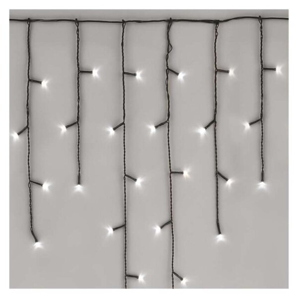 EMOS Standard LED spojovací vánoční řetěz – rampouchy, 2,5 m, venkovní, studená bílá