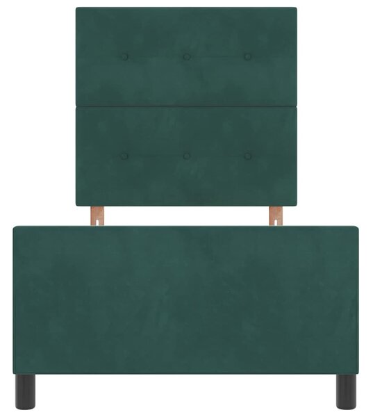Postel s boxspringem s čelo Tmavě zelená 80 x 200 cm samet 3344906