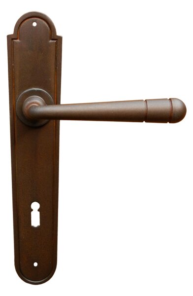 GALBUSERA Kovaná klika na dveře model 12 - PZ, M, 92 mm, antická černá