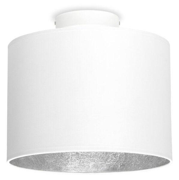 Bílé stropní svítidlo s detailem ve stříbrné barvě Sotto Luce MIKA S, ⌀ 25 cm