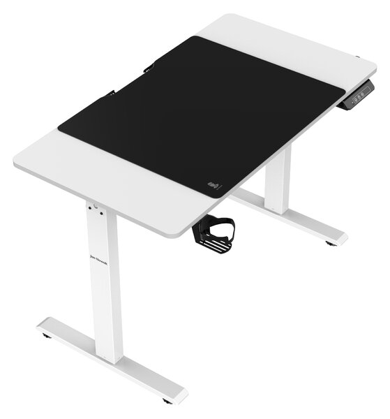 Výškově nastavitelný elektrický stůl EGON, 1100 x 720 x 600 mm, bílý