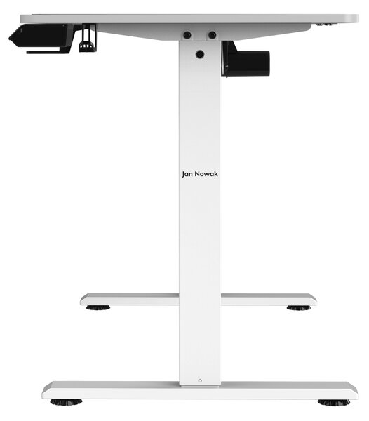 Výškově nastavitelný elektrický stůl EGON, 1100 x 720 x 600 mm, bílý