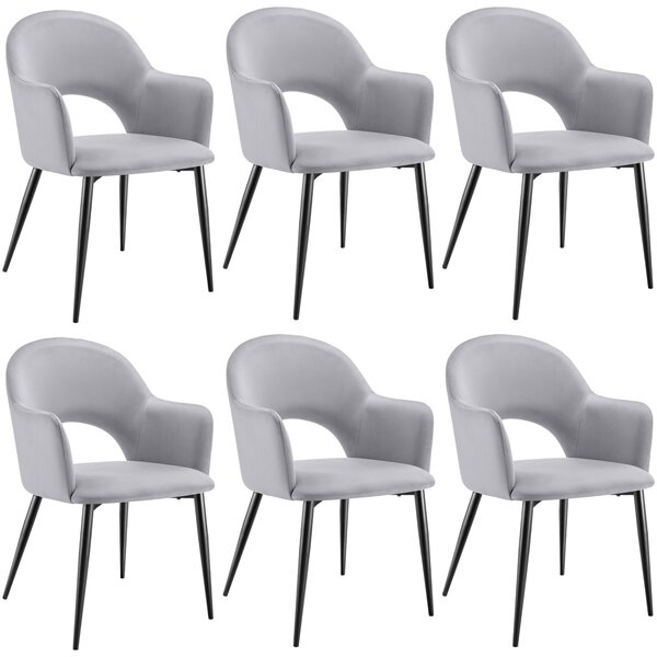 Tectake® Sachel křeslo v sametovém vzhledu, čalouněné 57 x 61,5 x 87,5 cm