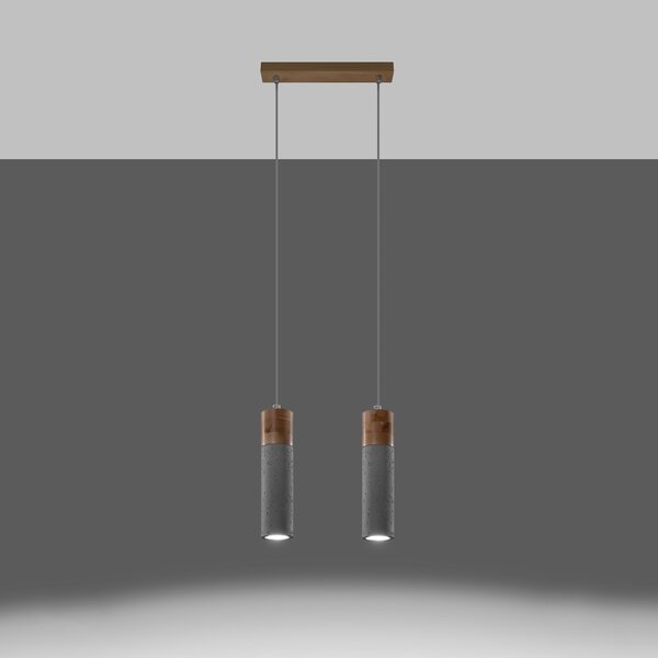 Sollux Lighting Závěsné svítidlo ZANE 2 šedé