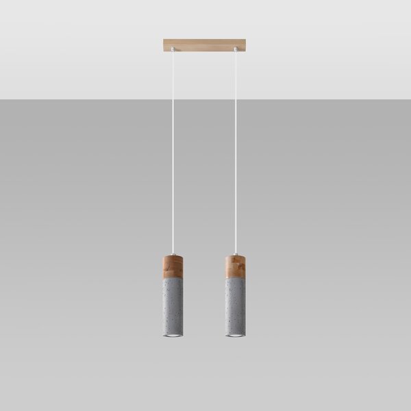 Sollux Lighting Závěsné svítidlo ZANE 2 šedé
