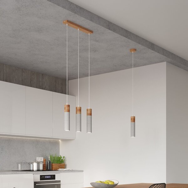 Sollux Lighting Závěsné svítidlo ZANE 3 šedé
